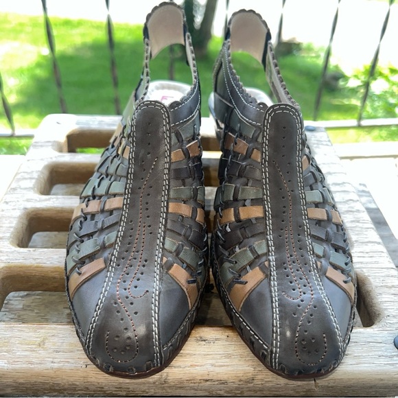 Pikolinos Romana Heels Womens Sz. US 9.5 EU 40 Woven Closed Toe Shoes. EUC - Picture 3 of 11
